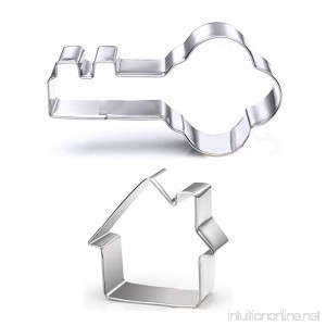 GXHUANG Key and House Sugar Cookie Cutters Set - Stainless Steel - B074W2N246